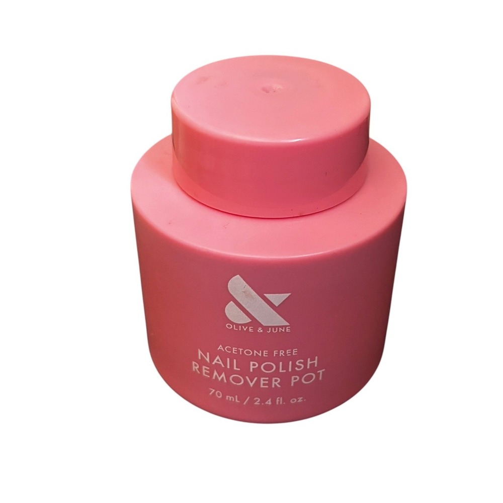 Olive & June Acetone Free Nail Polish Remover Pot t 2.4 fl oz Pink New
